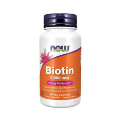NOW Biotin 5000mcg - 60 kaps.