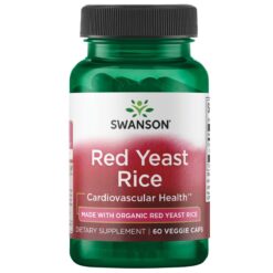 [1-2d.d.] SWANSON Raudonųjų mielių ryžiai (Ekologiški JAV) 600mg - 60 kaps.