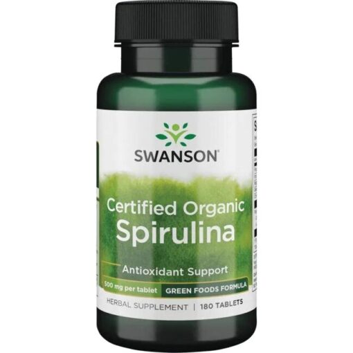 SWANSON Spirulina (Ekologiška JAV) - 180 tabl.