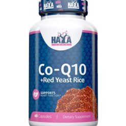 HAYA LABS Co-Q10 + Red Yeast Rice (raudonųjų mielių ryžiai) - 60 kaps.