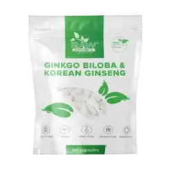 RAW POWDERS Ginkgo Biloba & Korean Ginseng - 90 kaps.