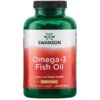 SWANSON Omega 3 1000mg Citrinų Skonio Žuvų Taukai - 60 kaps.