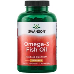 SWANSON Omega 3 1000mg Citrinų Skonio Žuvų Taukai - 60 kaps.