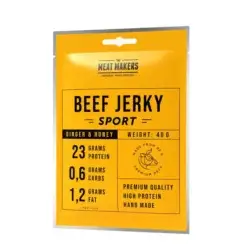 [1-2d.d.] THE MEAT MAKERS Beef Jerky Sport Ginger & Honey - 40g