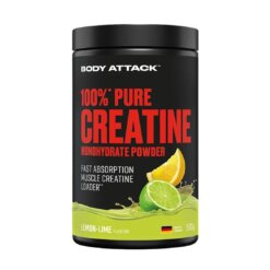 [1-2d.d.] BODY ATTACK 100% Pure Creatine (su skoniais) - 500g