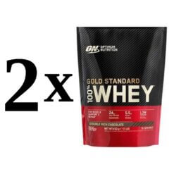 [1-2d.d.] 2x OPTIMUM NUTRITION Gold Standard 100% Whey - 450-480g (2vnt.)